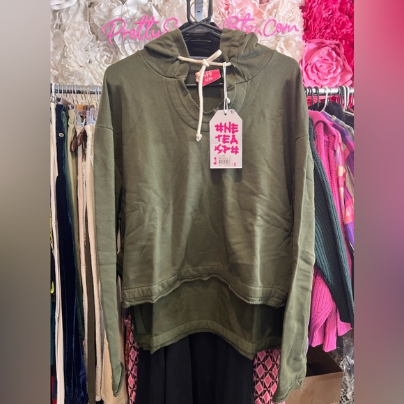 One Teaspoon Goldie Army Sweatshirt Hoodie, MED NWT - Picture 3 of 4